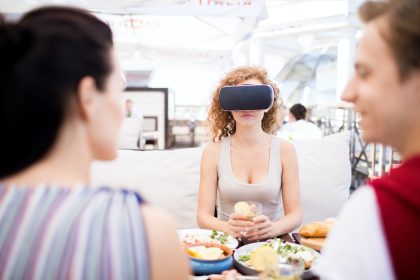 Girl in virtual reality